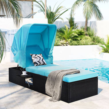 Outdoor lounge best sale chair with canopy